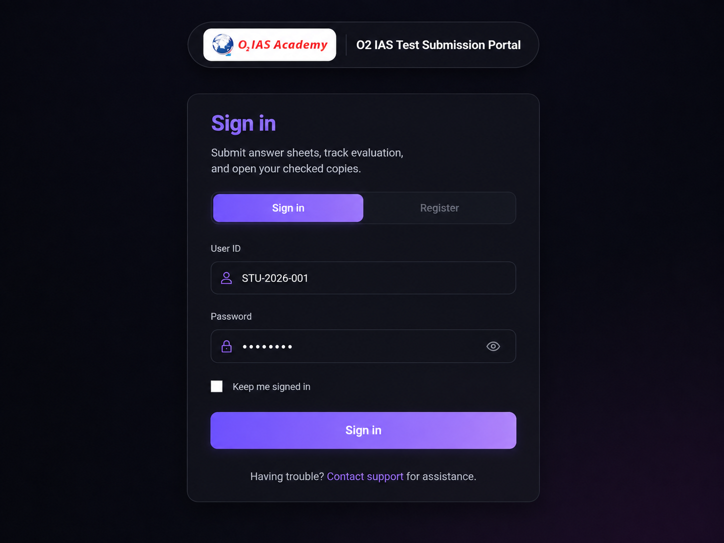 Student Login